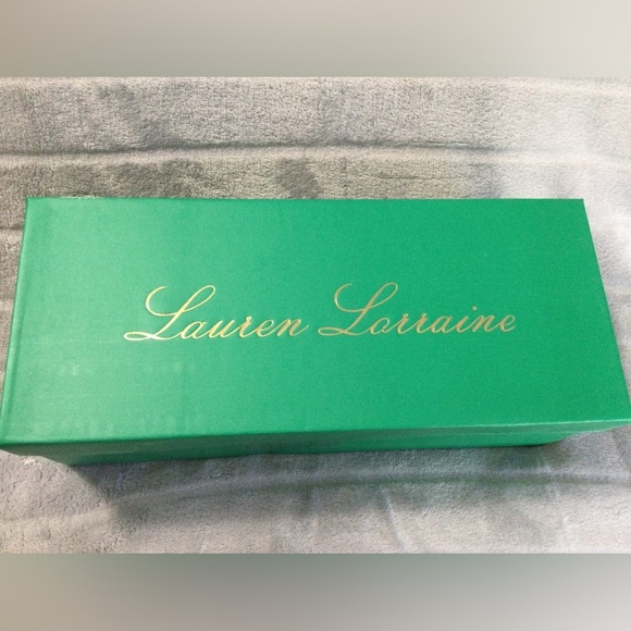 Lauren Lorraine Black Embellished Pointed Toe Ballet Flats Size 8 - Picture 10 of 11